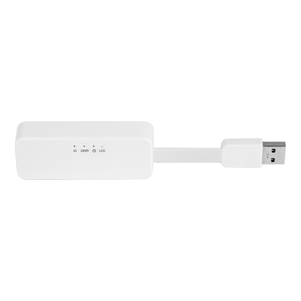 Valkoinen USB3.0 verkkokortti Gigabit-kaapelikortti Ethernet-portin muuntimen sovitin