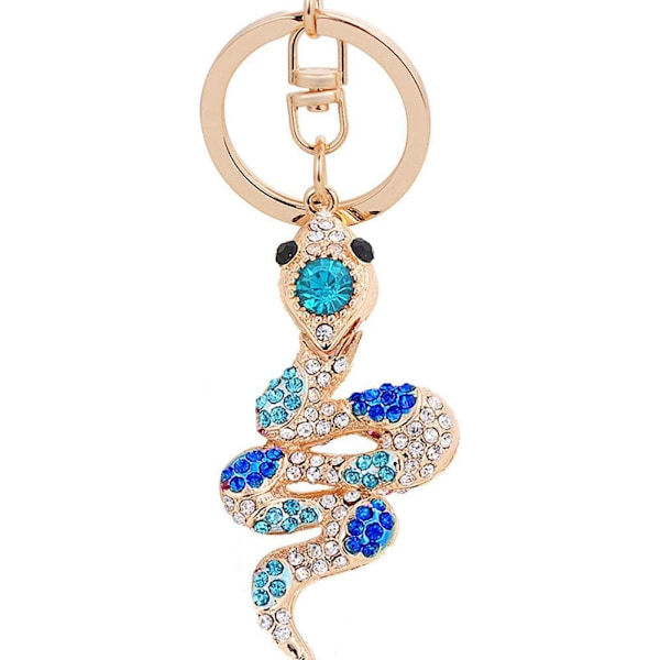 Mini Slange Nøglering Krystal Nøglering Rhinestones Håndtaske Charm