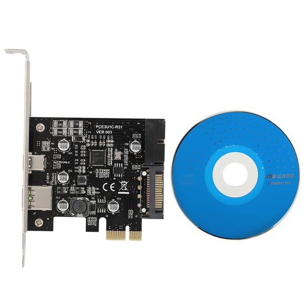 PCI-E till USB Snabbladdning + 19PIN Front USB Riser Card Adapter Card