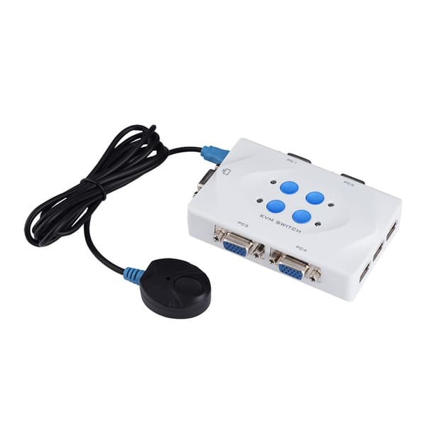 4 i 1 ut Smart USB 2.0 KVM-switchbox + VGA USB-kablar med skrivbordskontroll