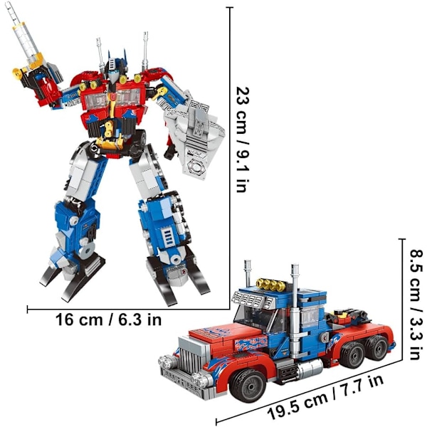 Transformer Robot Bil Byggesett for Gutter 8-12 År, 8-i-2 Robot Fly Skip Byggesett for 10 År Gammel Gutt, Julebursdagsgave