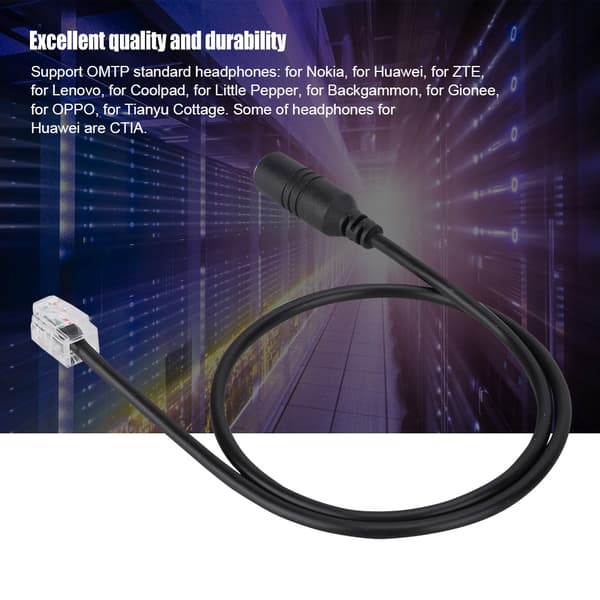 3,5 mm smartphone headset-interface til RJ9/RJ10 headset-kontortelefonadapterkabel