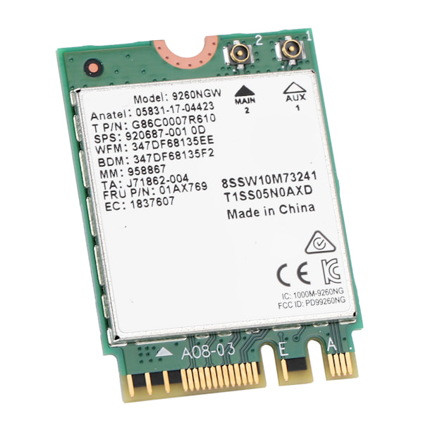 Trådløst netværkskort 9260NGW NGFF til Intel computertilbehør 1730 Mbps 802.11ac til BT5.0