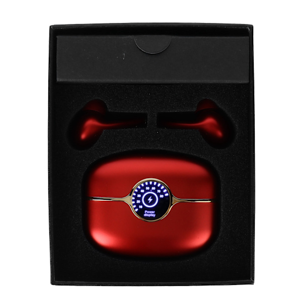 Q1 Trådløse Bluetooth-hodetelefoner med displayetui Ekte trådløse stereoøreplugger Bærbart HiFi Bluetooth-headset