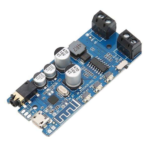 Bluetooth-forsterkerkort 2x5W Dual Power Output DIY Bluetooth 5.0 Stereo-mottakermodul
