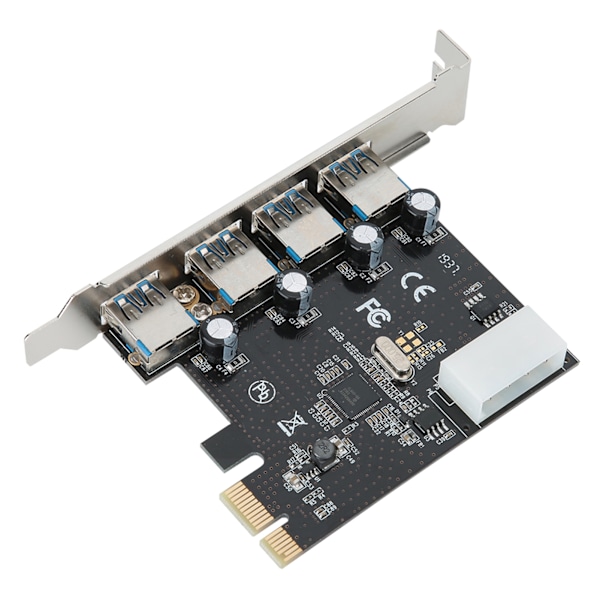 4-Port lavimpedans PCI-E til USB3.0 VL805 Chip Riser-kort til Windows / XP/ Vista / Win7 / Win8