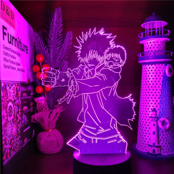 Oga Tatsumi 3D Anime LAMPA Lampara Led Nattlampor 7 Färgväxlande för Julgåva 3D Optisk Illusion Nattlampor PXJD