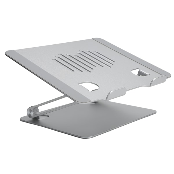 Bærbar computer stand, foldbar, sammenklappelig, bærbar opbevaring i aluminiumlegering, sølv til 11-15,6 tommer