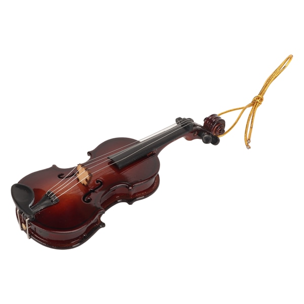 Miniatyr violin hängande prydnad harts miljömässig vacker bärbar mini musikinstrument dekor för gåvor