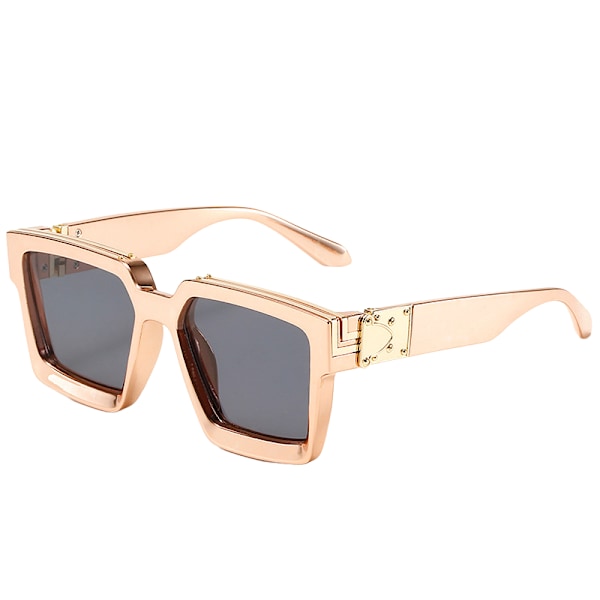 Sommer Strand Disco Solbriller Briller Generøs Ramme Solbriller Mænds Og Kvinders Solbriller Plating Champagne Gold Gray