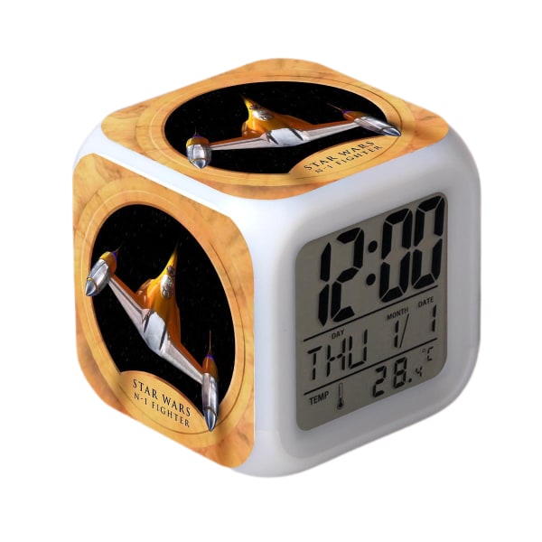 Star Wars Alarm Clock Movie The Force Awakens LED Alarm Clock Square Clock Digital Alarm Clock with Time, Temperature, Alarm, Date