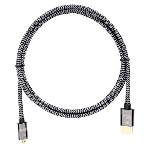 Micro-kabel konvertering HDMI til HDMI HD-video flettet net computerforbindelsestilbehør 1,5 meter