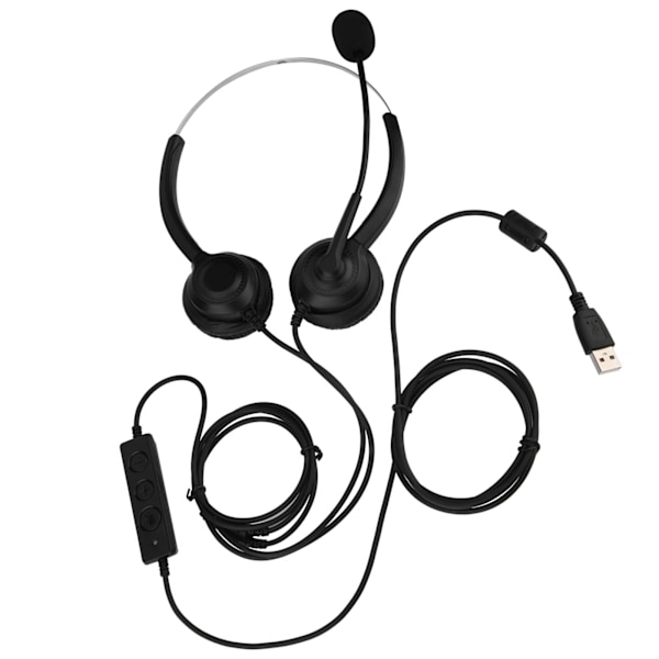 Mute-funktion Callcenter USB-headset Brusreducerande USB Callcenter-headset med mikrofon