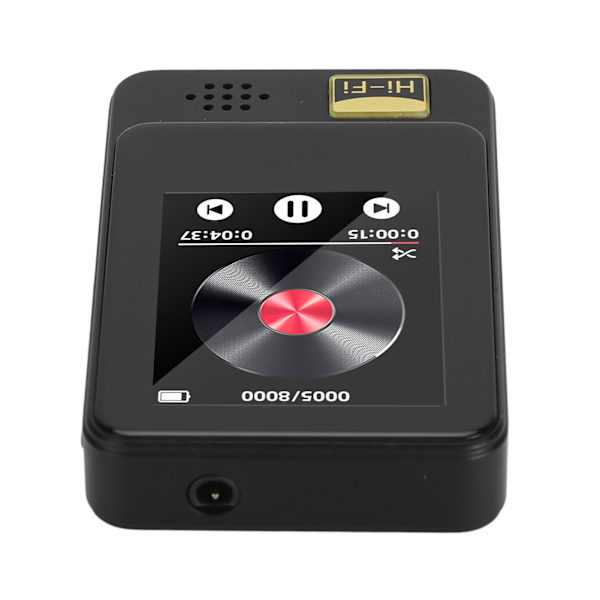 MP3-musikkspiller Bluetooth 5.0 Berøringsskjerm MP3-spiller Bærbar HIFI Vekkerklokke Opptak Kalender Musikkspiller for Arbeid Sport Med 16G Minnekort