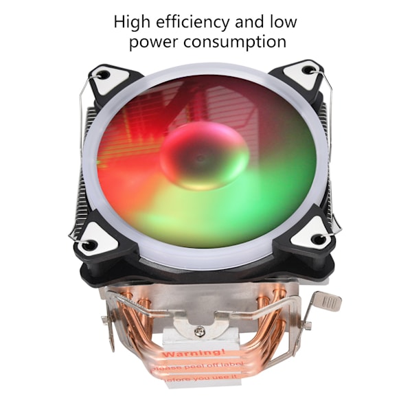 12cm 3Pin Computer PC Køling Heatsink Fan CPU Køler Led Køler Fan med 4 Kobberrør