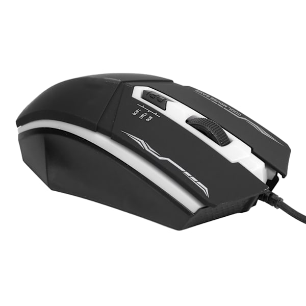 Kablet mus USB pustende lyseffekt spill ABS 4-knappers datamaskintilbehør 4D