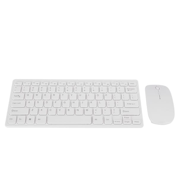 Trådløst tastatur og mus sett 3 hastighets multimediaknapper med USB-mottaker for bærbar PC kontorspill Plug and PlayWhite K04