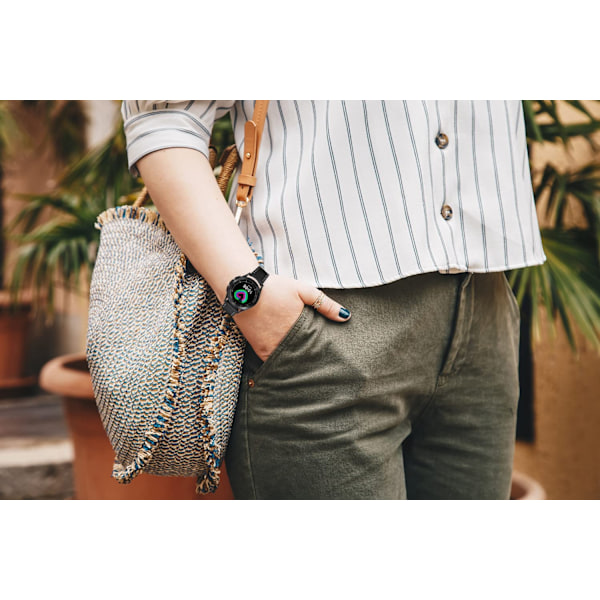 AVEKI Läderband Kompatibelt med Samsung Galaxy Watch 3 45mm Band/Galaxy Watch 46mm Band/Gear S3 Band, 22mm Armband Rem för Kvinnor Män för Galaxy Wat
