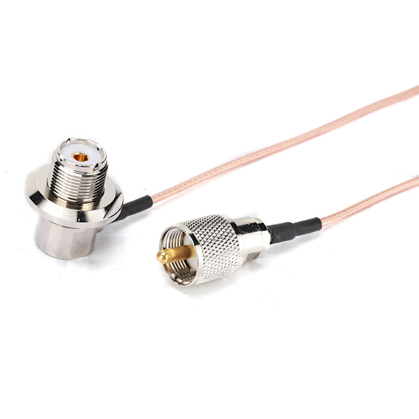 Toveis radiotilbehør RB-20 Svart mobil bilantenne monteringsbrakett med 5 m jern SC-316 materkabel (sølv)