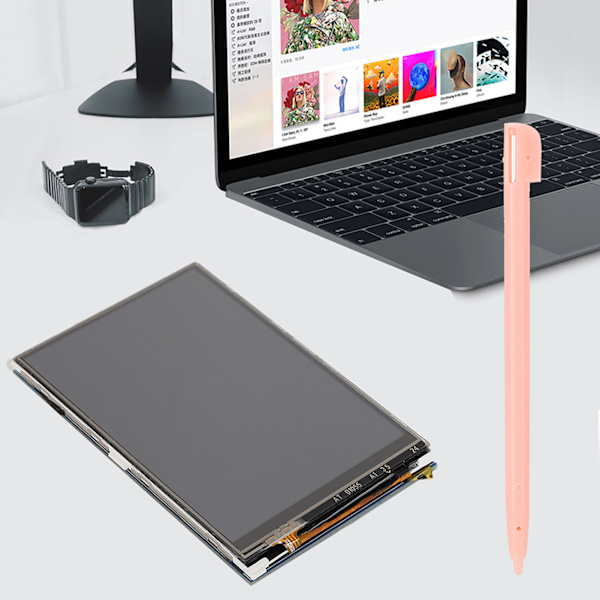 3,5-tums 480x320 för Raspberry Pi 4B/3B resistiv pekskärm för SPI V3.0 med stylus (S)