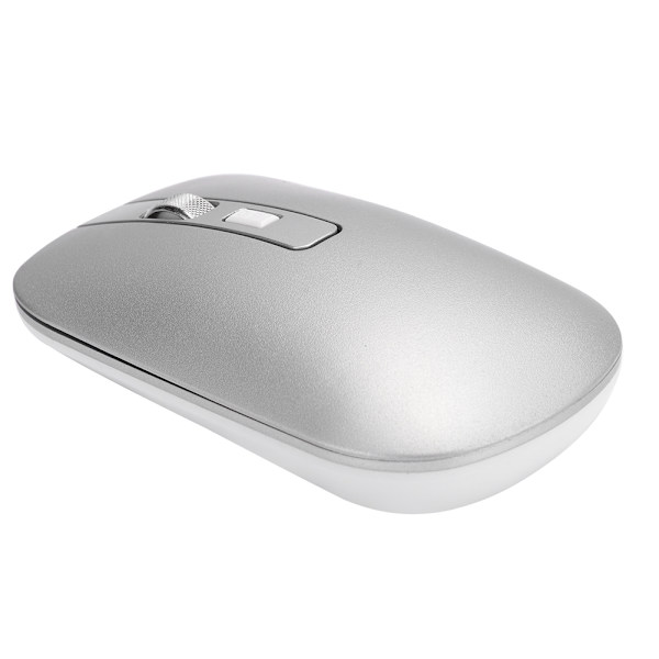 2.4G trådlös mus ergonomisk 1600 DPI hög upplösning USB laddning datortillbehör silver