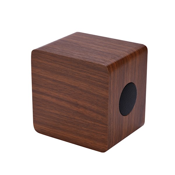 Træ Bluetooth Bas Højttaler Alarm LED Ur Alarm Termometer Display Højttaler