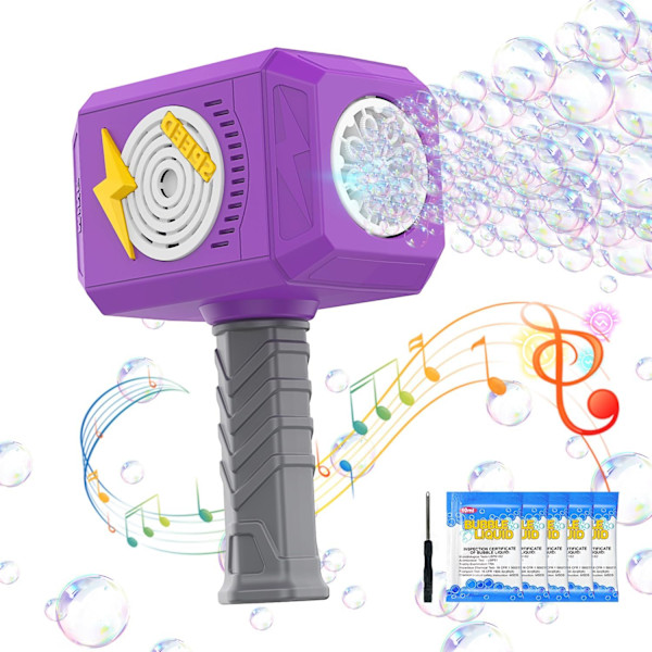 Bubbelmaskin, Påskhammare Bubbelpistol Leksaker för Barn i Åldrarna 3 4 5 6 7 8 År Gammal Bubbelstav Leksak med Ljus & Musik Bubbelblaster
