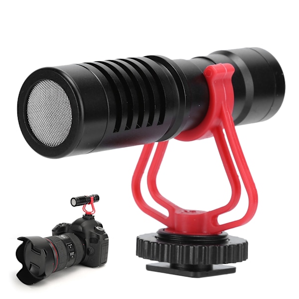 Bærbar Mini Vlog-opptaksmikrofon Audio Video Mic for SLR Smartphone Live Streaming