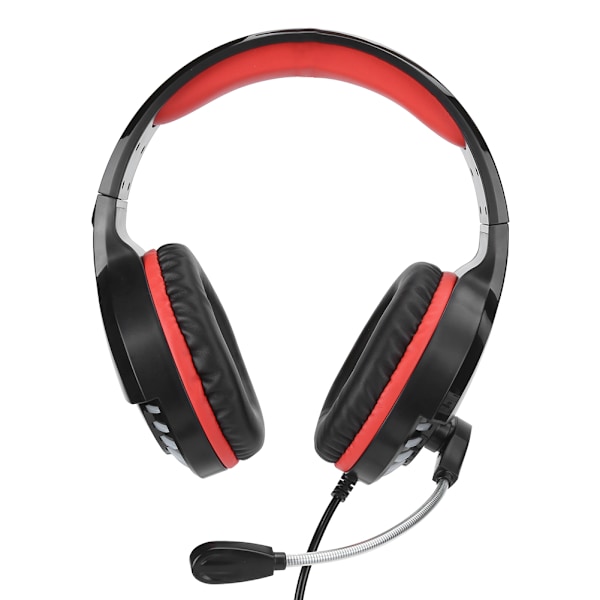 Gaming Headset M18 Stereo Sound USB Wired Color Light for Computer with MicrophoneBlack and Red