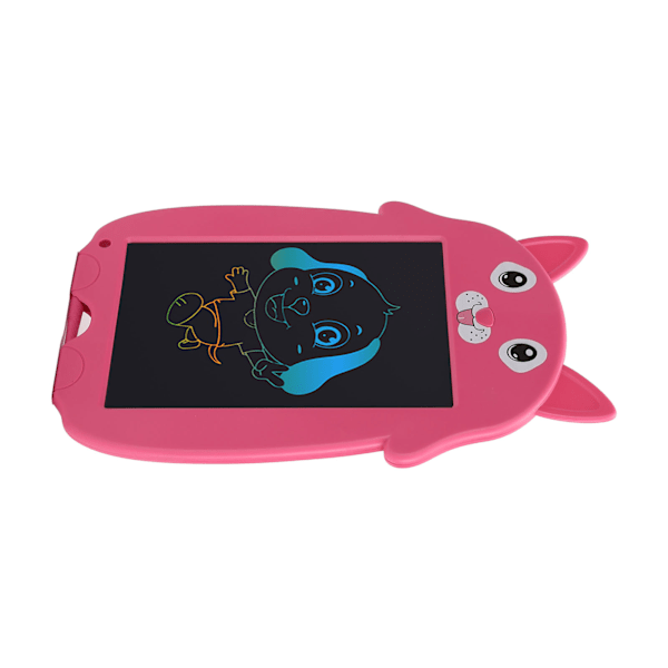 LCD Tegnetablet Farverig Tegneplade Slettelig Maleplade 9 Tommer Digial Doodle Board til Børn (Hundeformet Pink)