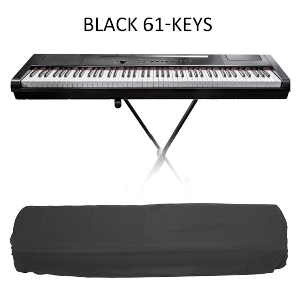 Digitaalisen pianon pölysuoja, vedenpitävä pölysuoja, soittimen lisävarusteet Black 88-Keys