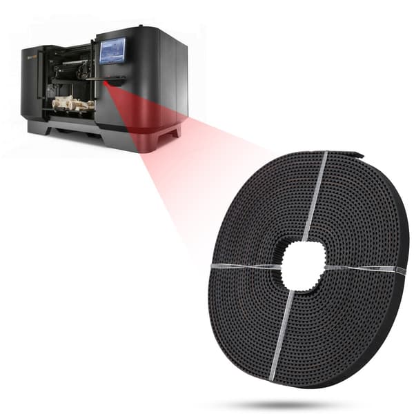 3D-printer tilbehør 2GT tandrem 6mm bredde gummisynkronrem (sort 5m)