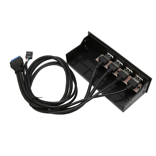 5,25 tommers USB 3.0 frontpanelhub med 4 porter, 5 Gbps høyhastighets 19-pin USB frontpanelhub for PC