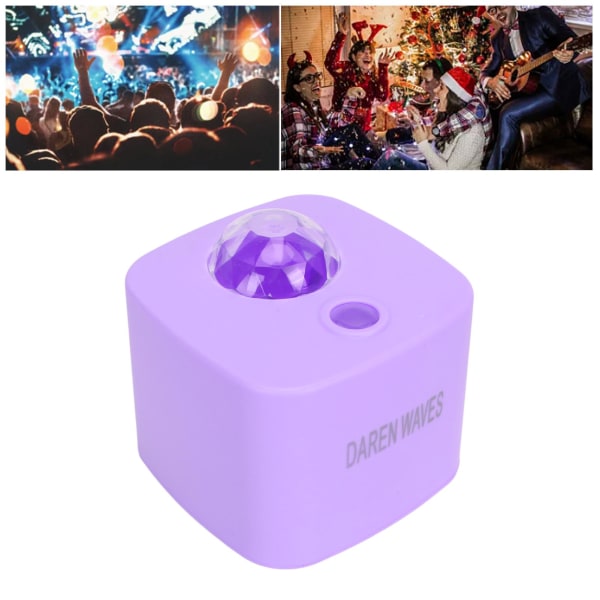 Valtameren aaltojen yövalo projektori USB-kaapelilla Romanttinen valtameren aalto ja tähtiprojekti LED-yövalo juhlien makuuhuoneen sisustukseen Purple