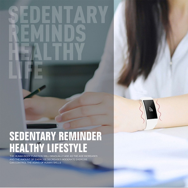 Bluetooth Sport Running Smart Watch Armbånd Fitness Aktivitet Tracker Armbånd Monitor (Hvid)