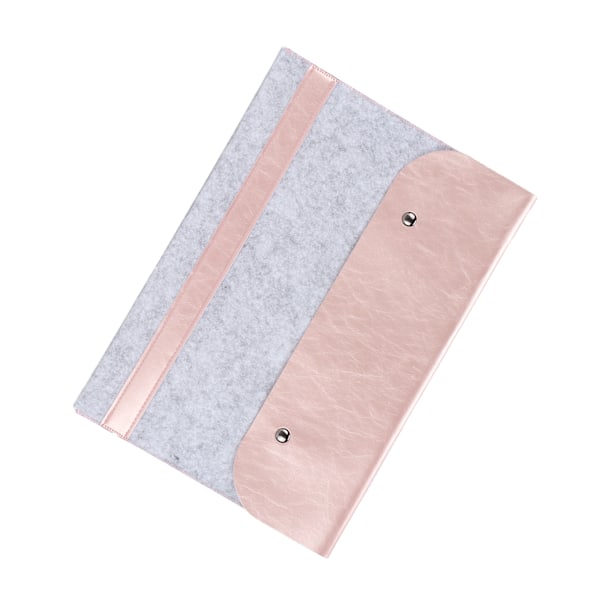 Laptopfodral Väska Dubbelskikts Flip Typ Notebook Dator Skyddande Foder Väska för MacBook Pro(Rose Gold )