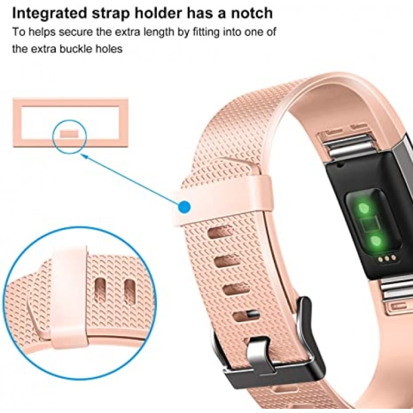 3-pack band kompatibel med Fitbit Charge 2, klassiska och specialutgåva ersättningsband för Fitbit Charge 2, kvinnor män（Rose Golden/Champine/Blue-S）