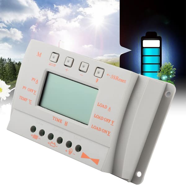 12V intelligent solcellelader MPPT solcellekontroll med LCD-skjerm (20A)