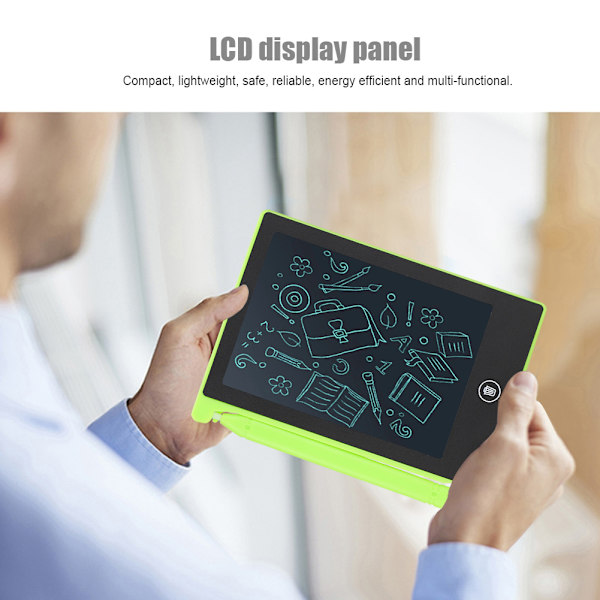 LCD 4.5 tuumanen ultraohut käsin kirjoitettava tabletti Piirustusmuistikirja Taulu lapsille (Vihreä)
