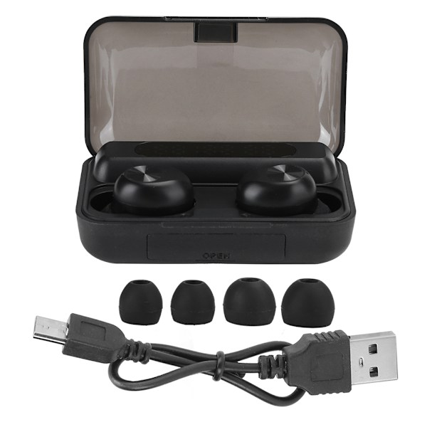 F9‑10 CD-mönster Tri-Display Bluetooth 5.0 Öronproppar True Wireless Hörlurar Brusreducering