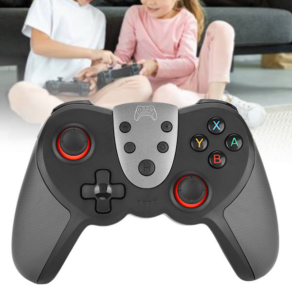 Trådløs Bluetooth Gamepad NFC Vibrasjon Spillkontroller for Switch/Switch Lite Konsol Svart