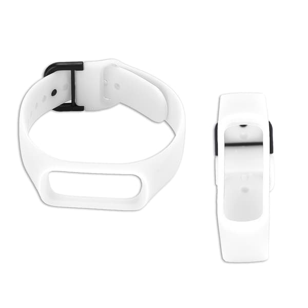 Et stykke Solid Color silikoneurrem til Samsung galaxy fit-e SM-R375 (hvid)