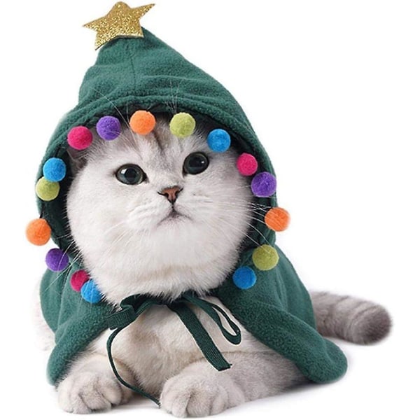 Kissan jouluasu, Lemmikit Kissan joulupukin takki ja hattu, kissan puku  Viitta Lämpimät jouluvaatteet, Juhlavaatteet Lemmikkien vaatteet 8eab |  Fyndiq