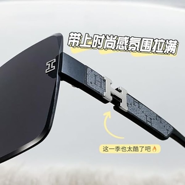 unisex rammeløse solbriller Sand Black