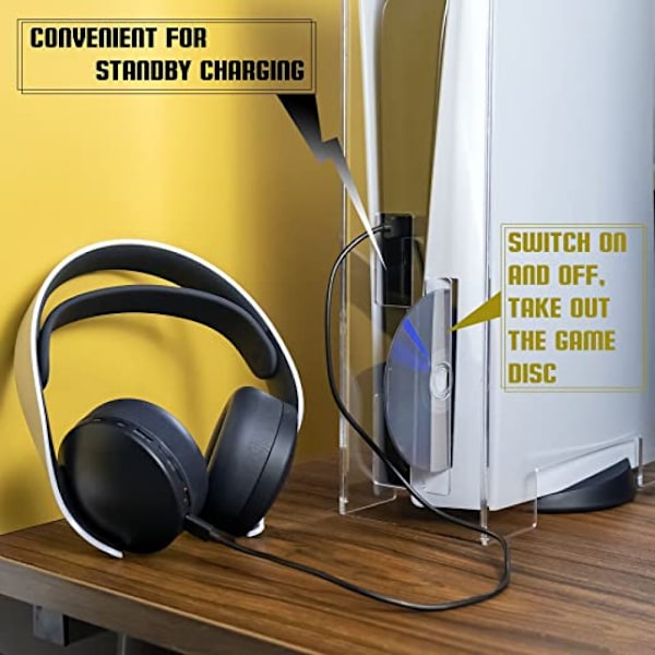 Genomskinlig skyddande akryl för Ps5-konsol, transparent dammskydd av plexiglas, anpassad för Playstation 5-konsol Cd-version