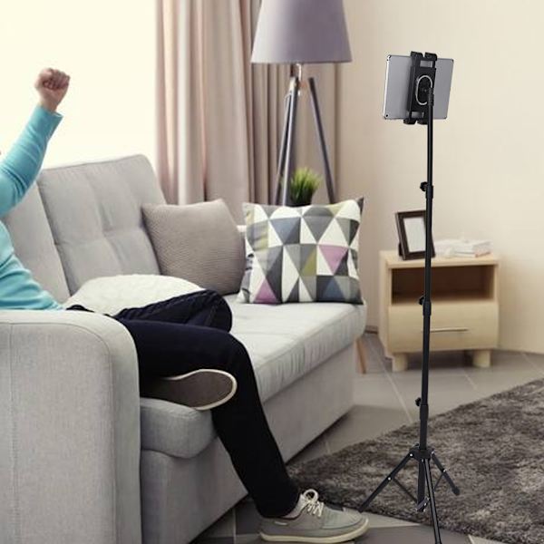 Universal Tripod Tablet Gulvstativ Justerbar Holder til iPad Air Pro/Samsung Galaxy Tab