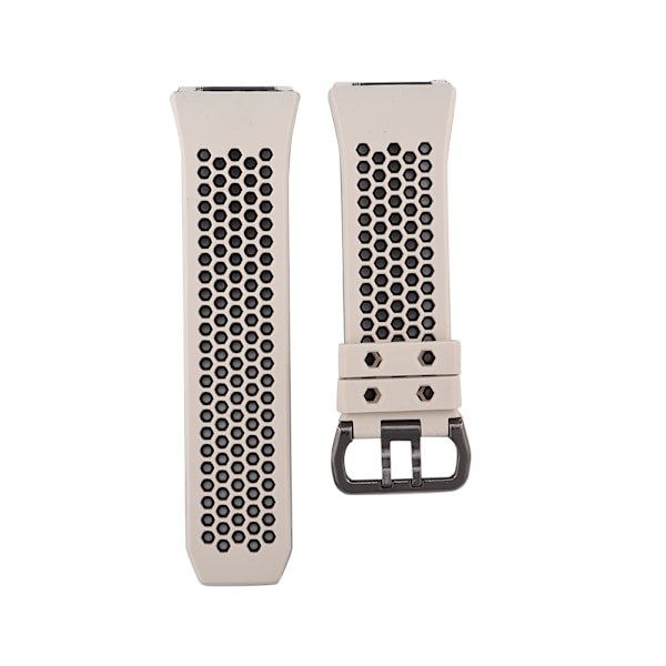 Silikon sportsarmbånd erstatningsfarge stropp for Fitbit Ionic Large Siz Rice White and Black