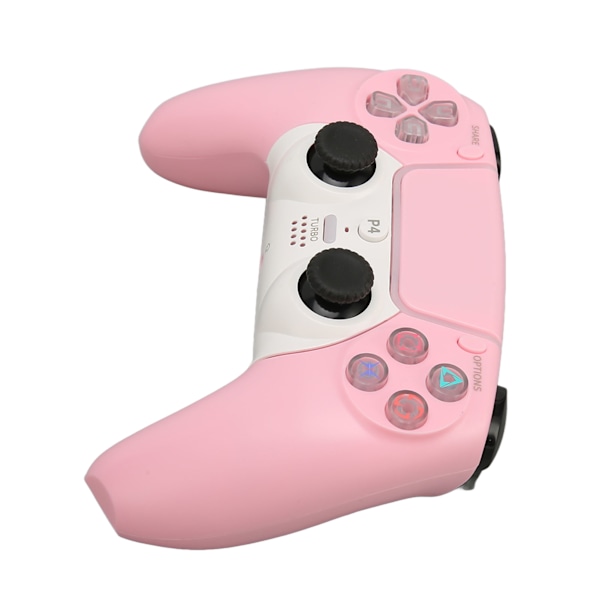 Bluetooth-kontroller – Trådløs spillkontroller med oppladbart batteri – Joystick for PS4, PS5, Windows 7, 8, 10, PC, nettbrett – Rosa