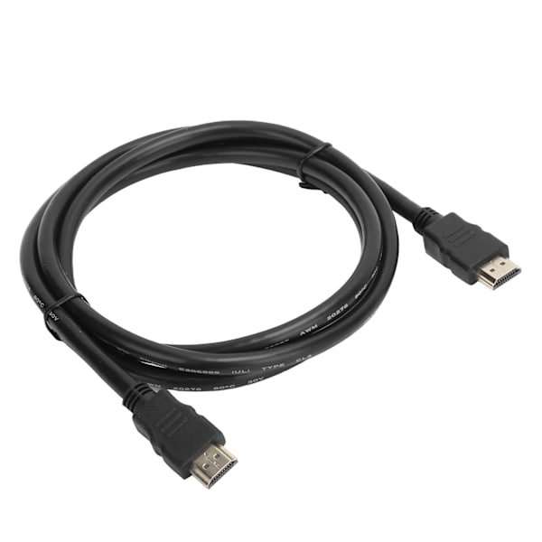 HDMI til HDMI-kabel Standard kobberleder Guldbelagt jernhylster Sort dæksel 4K 30Hz 1,5 meter