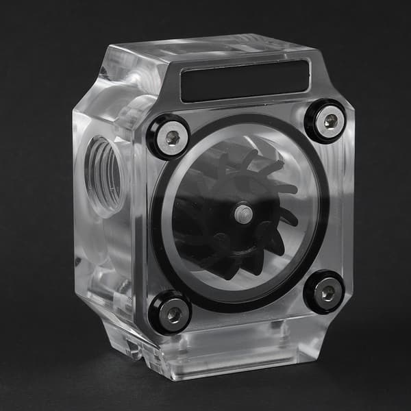 G1/4\" Tråd Vandkøling Flow Meter Indikator til PC Vandkøling System Akryl Sort